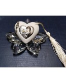 Bomboniera ninfea cristallo con cuore comunione